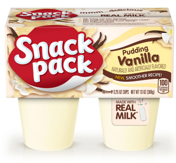 Snack Pack Vanilla Flavored Pudding, 4 ct Pudding Cups (13oz) - Papaya Express